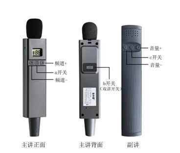 一對(duì)多無(wú)線導(dǎo)覽講解器藍(lán)牙耳機(jī)解說(shuō)話筒